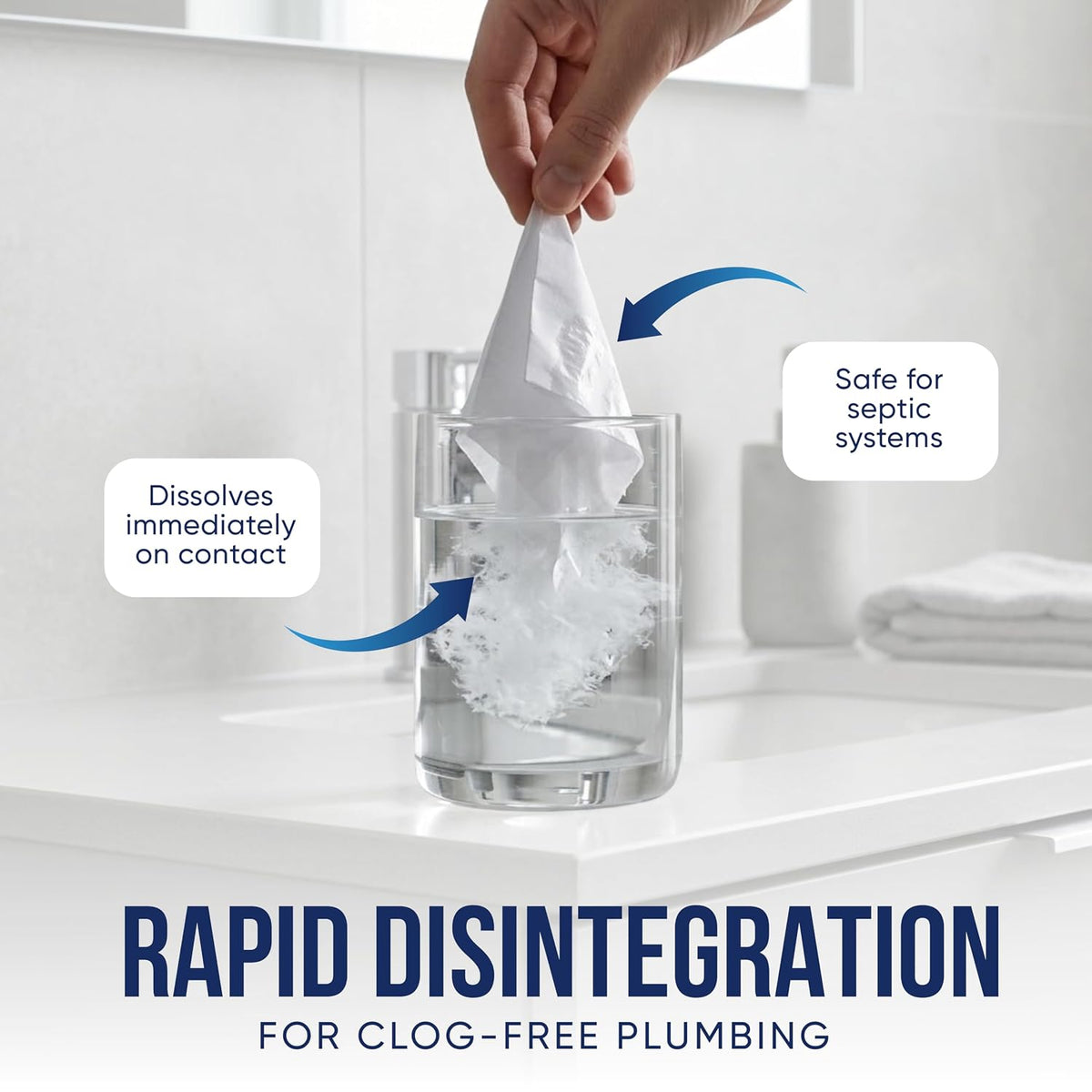 Flushable Wipes Travel Size Individually Wrapped 50 Ct