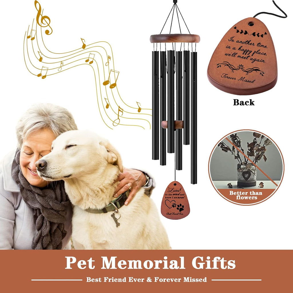 Dog Memorial Gifts for Loss of Dog, 28" Pet Memorial Sympathy Wind Chimes