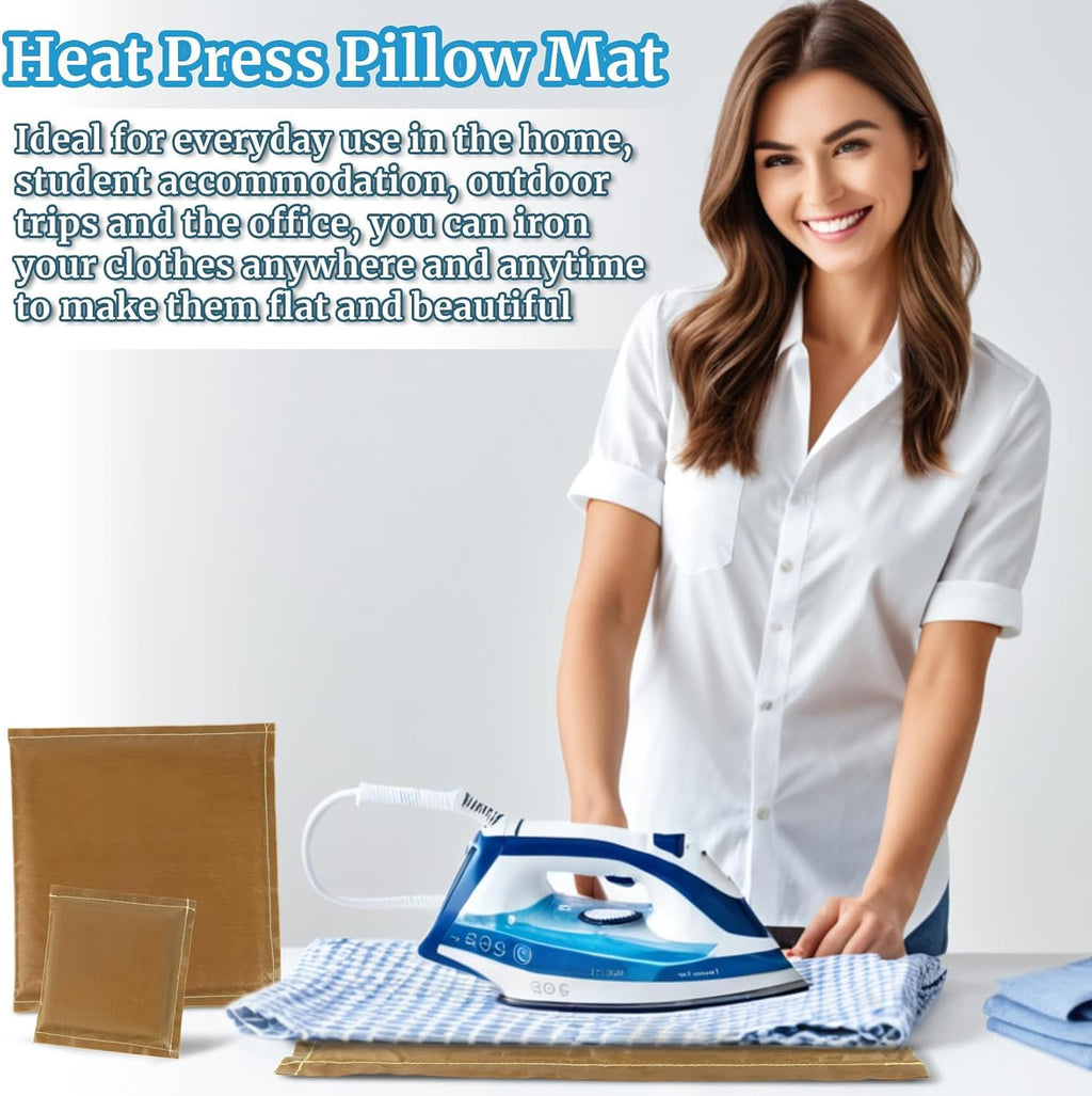 3 Pack Heat Press Pillow Mat for for Ironing- Multi Sizes, Teflon | Pressing Pillow Hot Pad Pressing Transfer Mat for