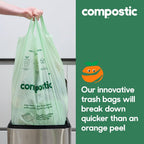 Compostable Small Trash Bags 2.6 Gallon for Bathroom, 200 Ct