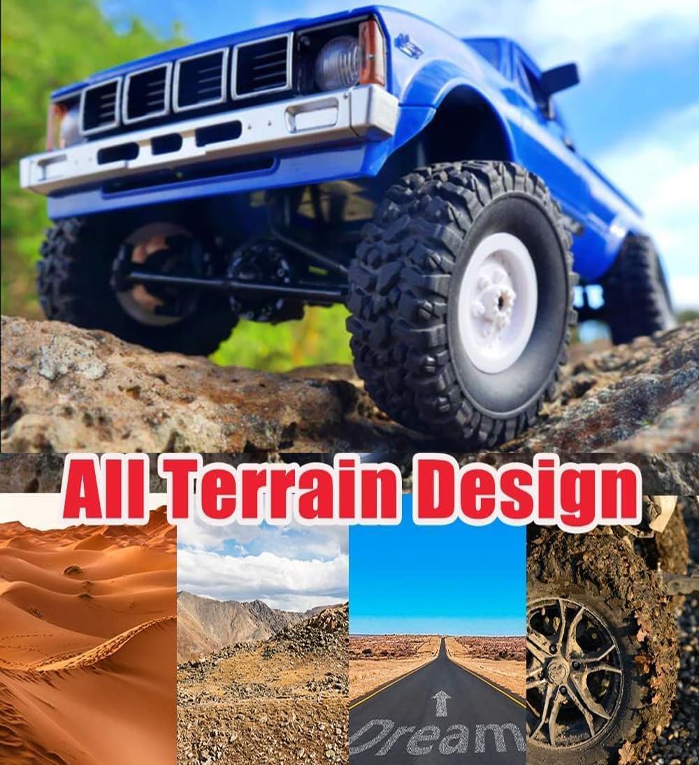 RC Crawler WPL C24 RC Rock Crawler RC Truck 4x4 Off Road RTR | 1/16 Scale Remote Control Truck All Terrain 2.4 GHz