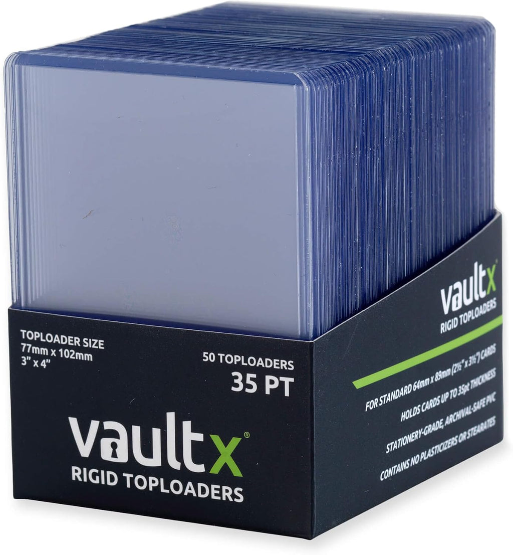 35pt Toploaders (50 Pack) 3" x 4" Rigid Card Holders for TCG | Protects & displays cards, 35pt rigid. Seamless