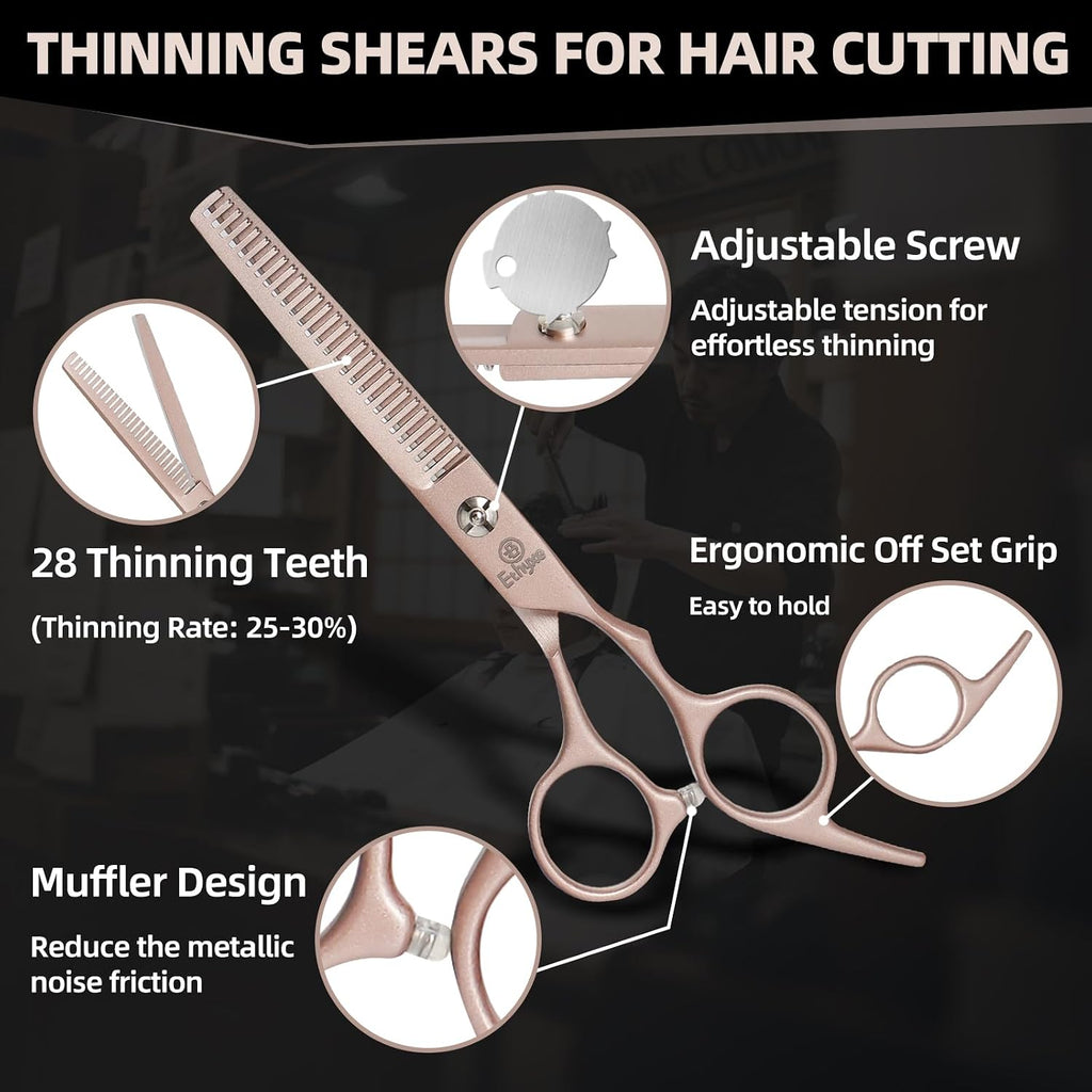 Hair Cutting Scissors Thinning Shears Kit | Barber Hair Texturizing Shears for Professional Hairdresser or Home Use