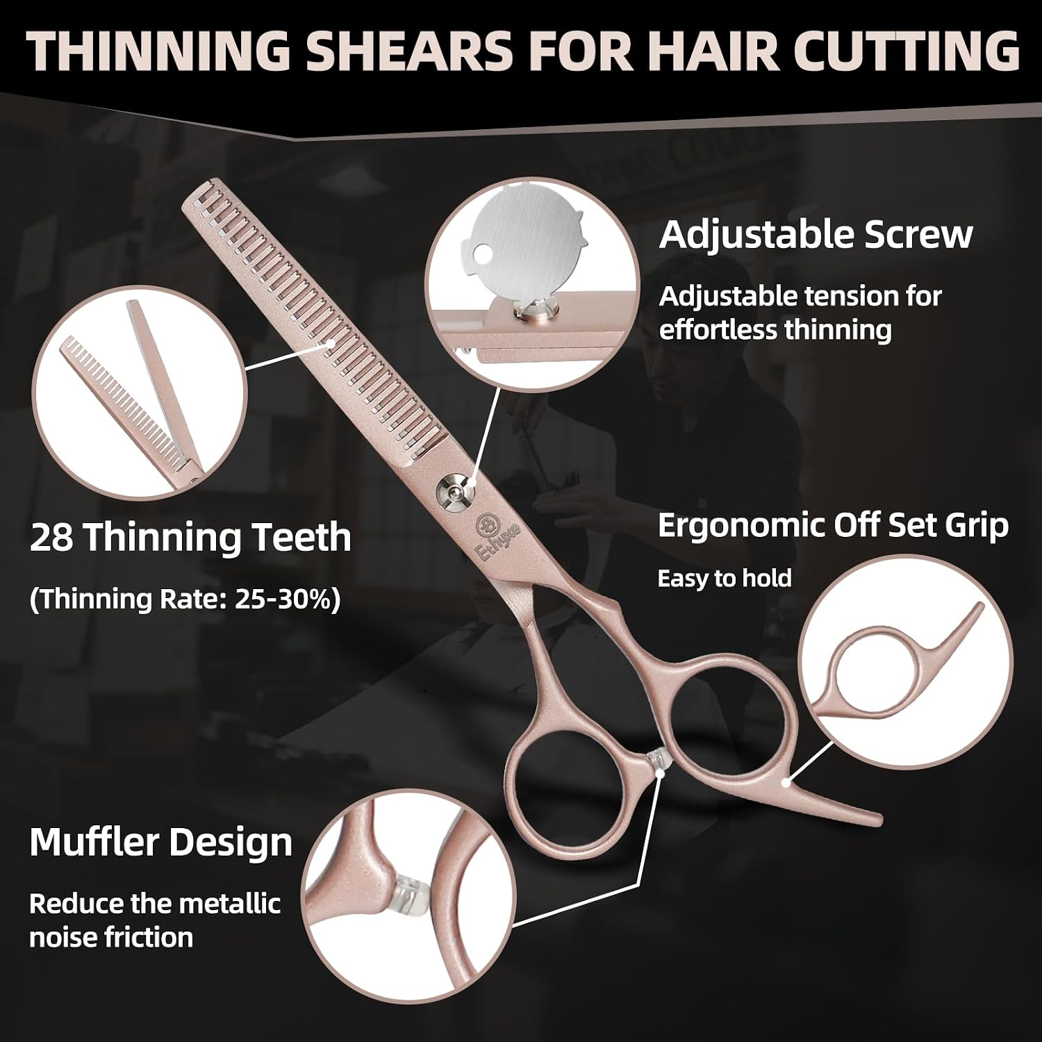 Hair Cutting Scissors Thinning Shears Kit | Barber Hair Texturizing Shears for Professional Hairdresser or Home Use