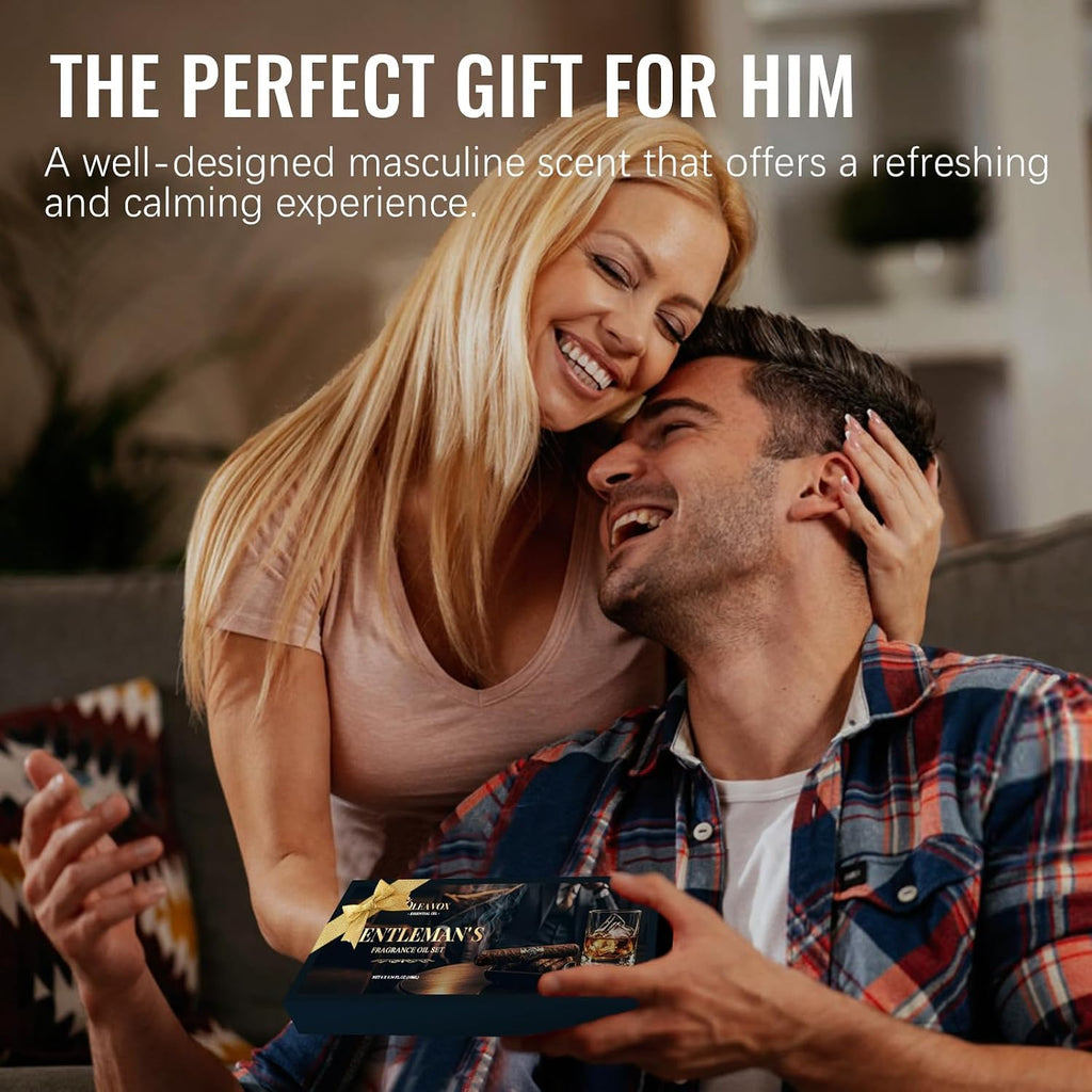 Men Essential Oils Gift Set, Premium Fragrance Oil for Diffusers for Home | Candle & Soap Scents,Agarwood &