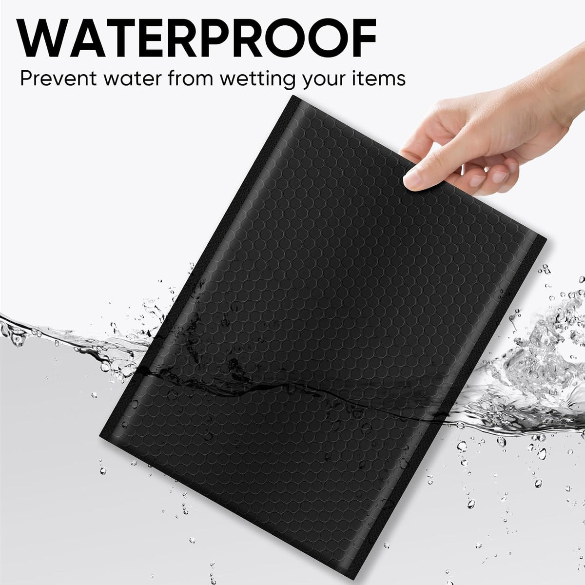 Black Bubble Mailers 8.5 x 12 Inch 100 Pack, Usable Size 8.25X12 Inch Poly Mailers,Mailing Envelopes,Shipping
