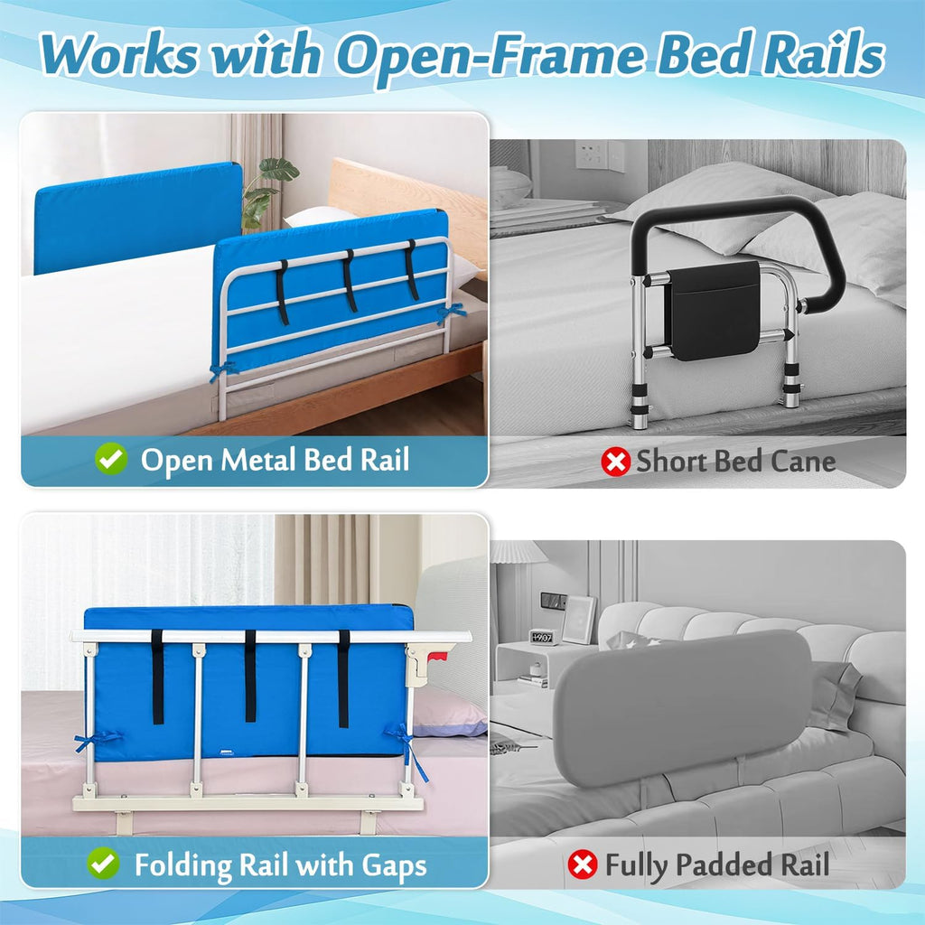 Bed Rails Pads for Elderly Adults Bumper Bed Assist Railings for Seniors Guard Bars Safety Medical Side Rail Padding
