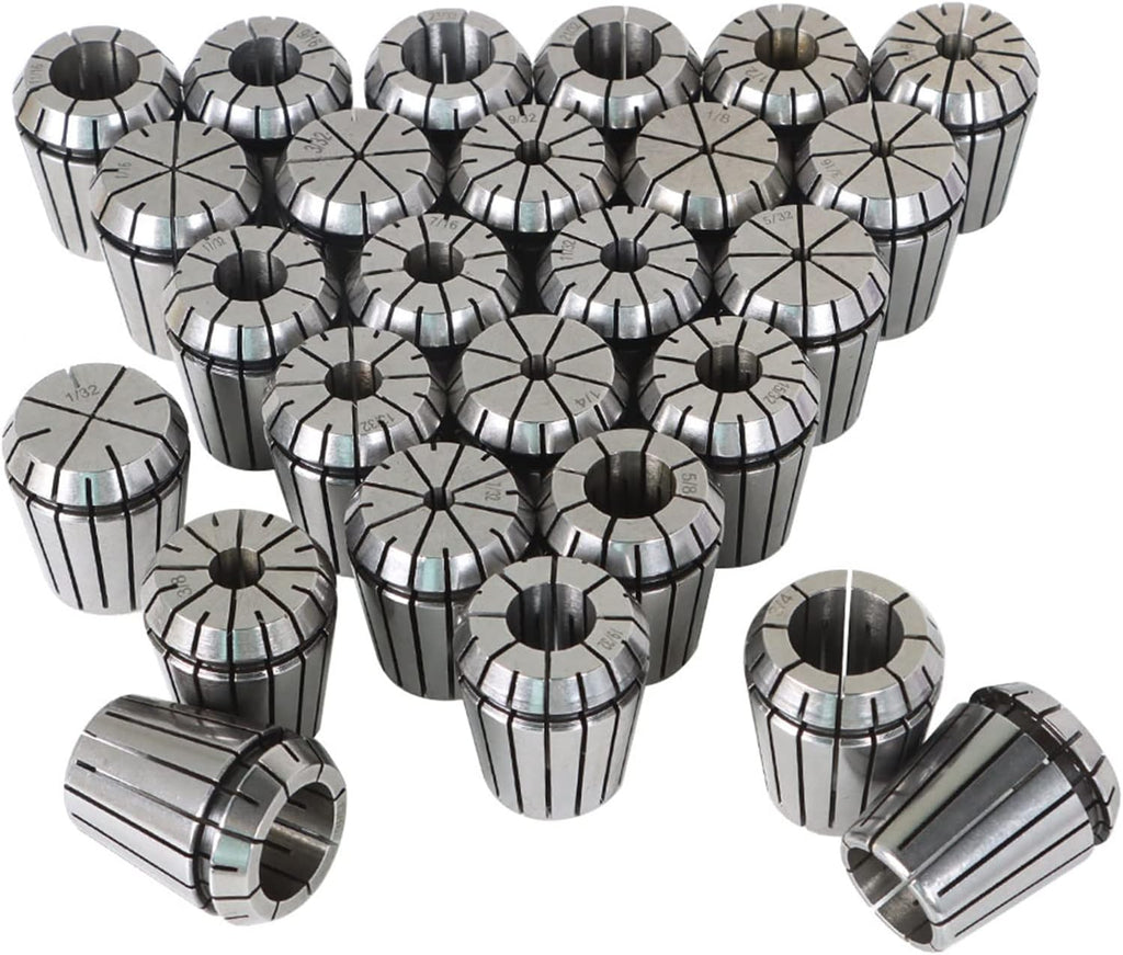 findmall ER32 1/32-13/16 Inch Collet Set 26Pc with 2 Hooks