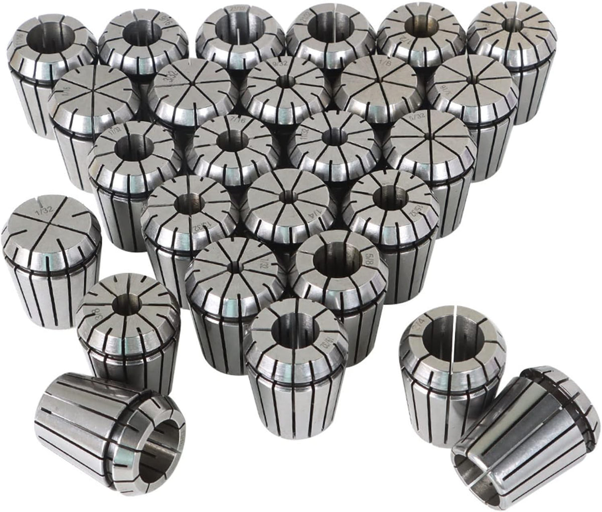 findmall ER32 1/32-13/16 Inch Collet Set 26Pc with 2 Hooks