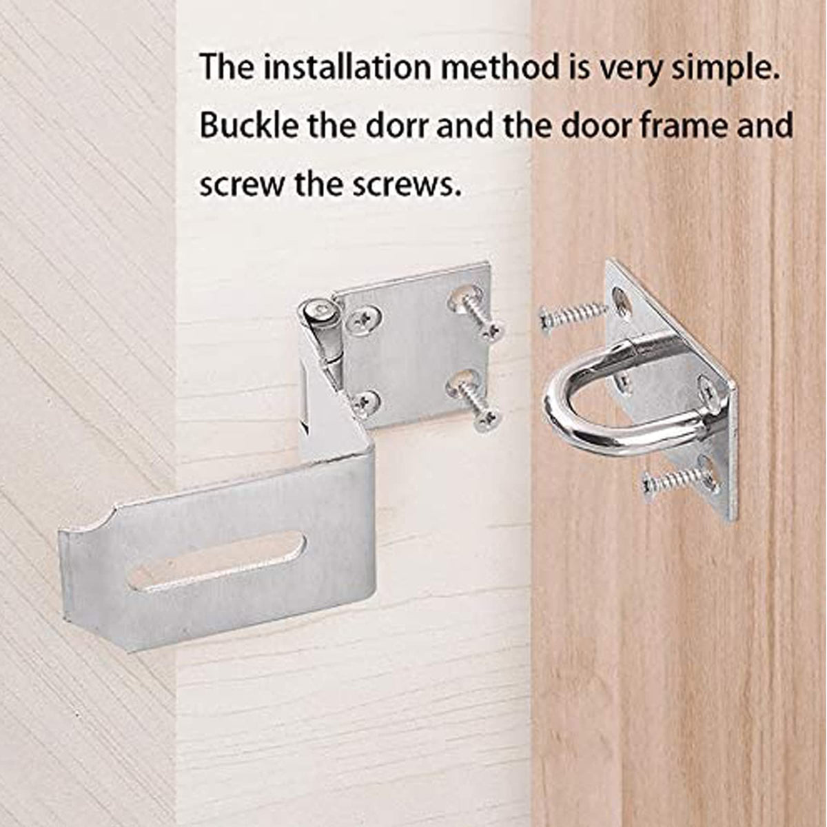 4 Inch Door Hasp Latch 90 Degree, Extra Thick Locking Latch Lock