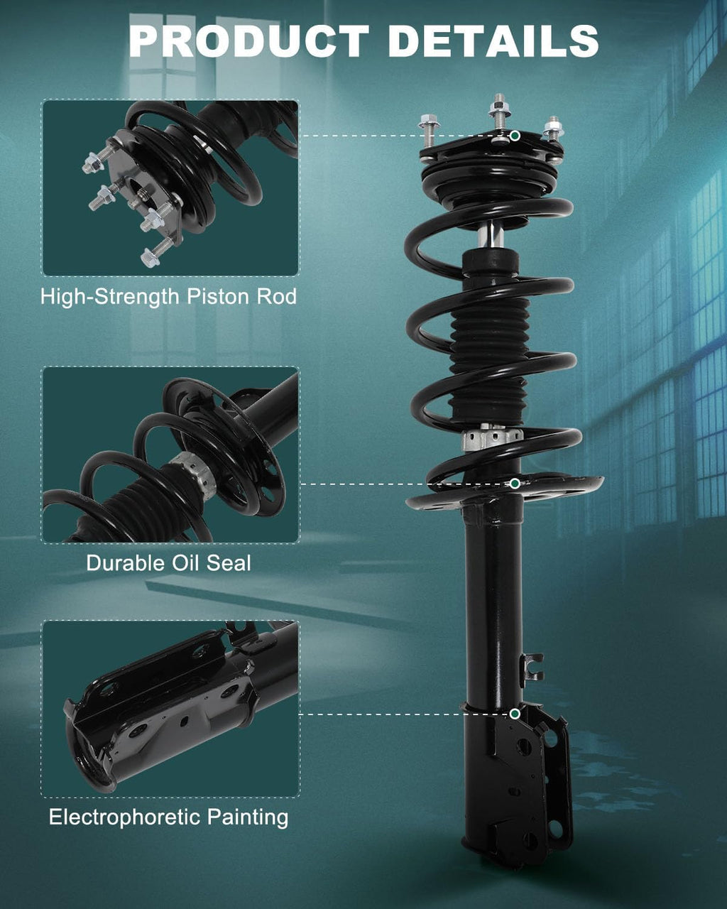 AUTOMUTO Front Pair struts Shock Absorber for Ford Explorer 2011-2013 FWD