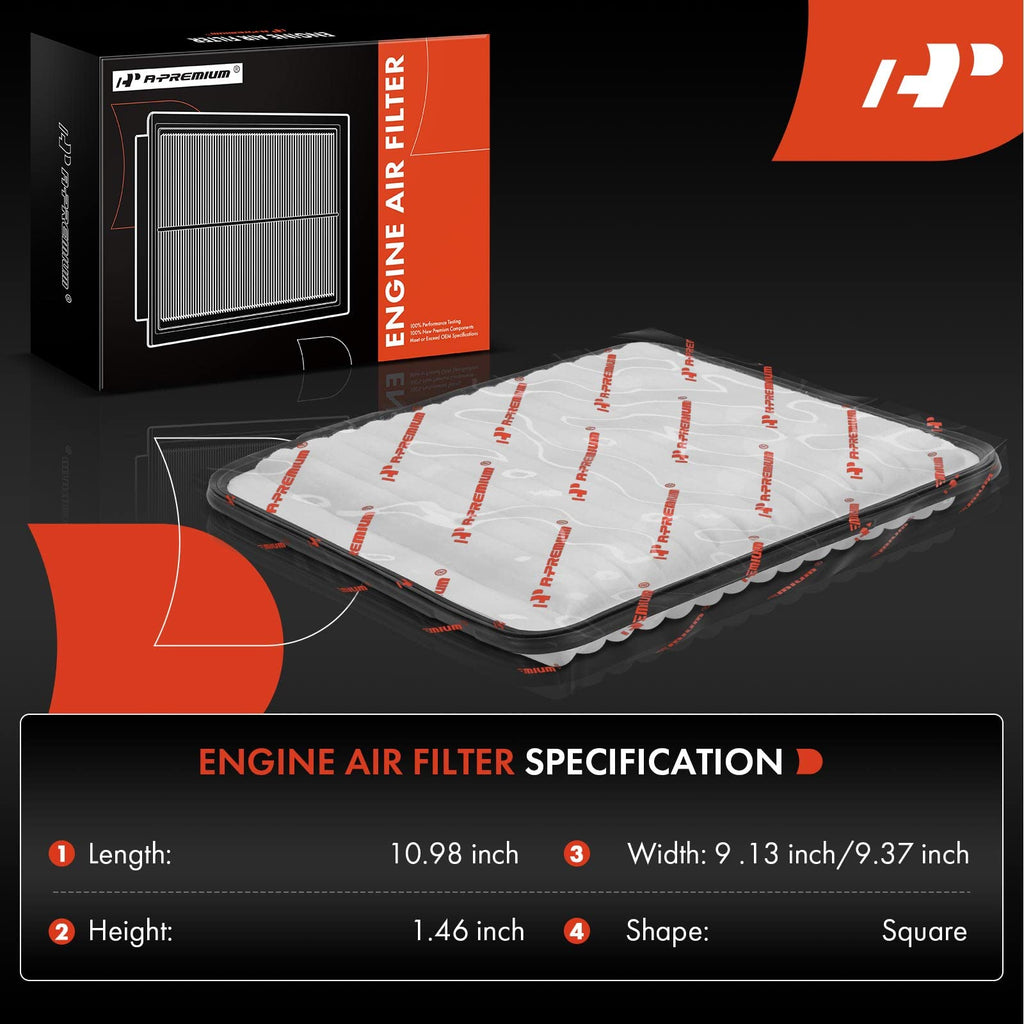 A-Premium 2-PC Engine Air Filter Compatible with Chevy & Buick & Cadillac