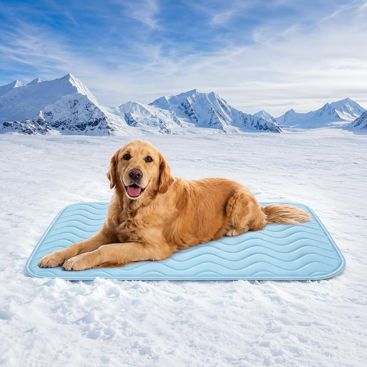 Cooling Mat for Large Dogs, 40"x28" Breathable Self Cooling Crate Mat