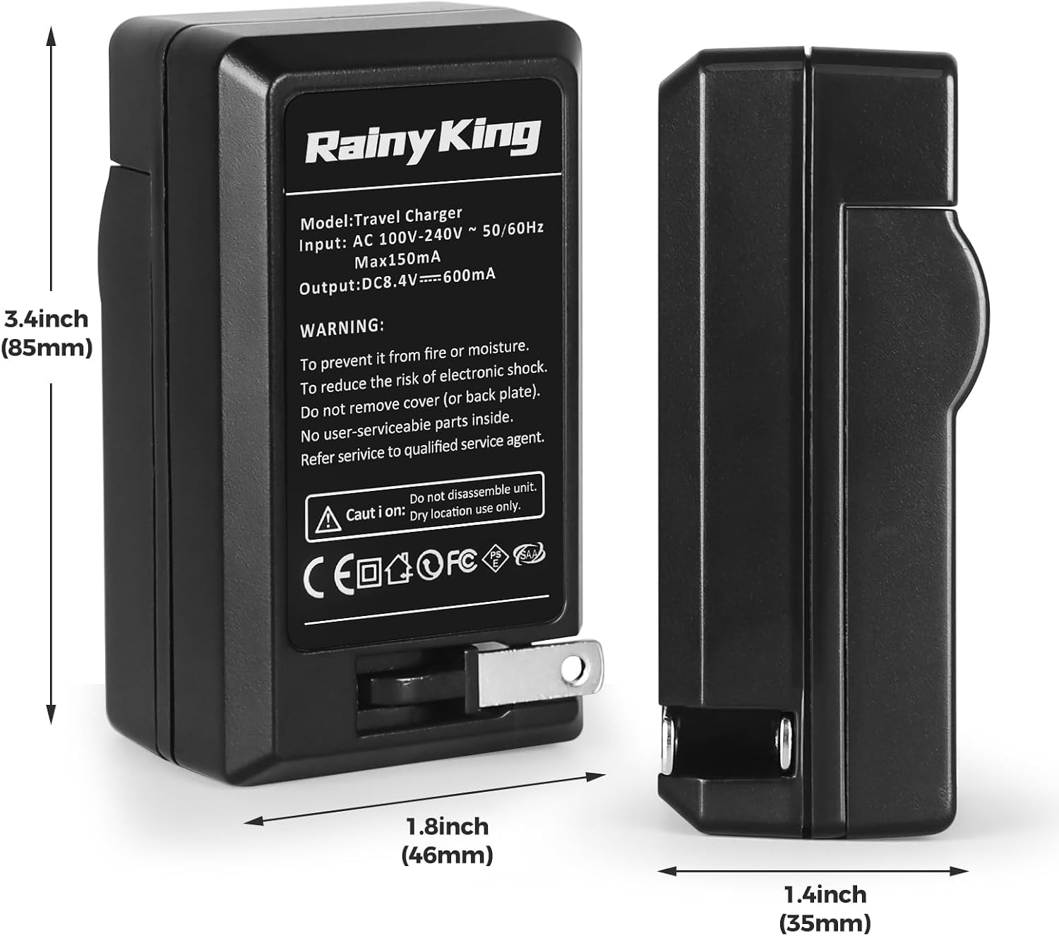 LP-E6 Battery Charger for Canon EOS 60D, 60Da, 6D, 70D, 7D, 7D Mark II, 5D Mark II, 5D Mark III, Replacement for