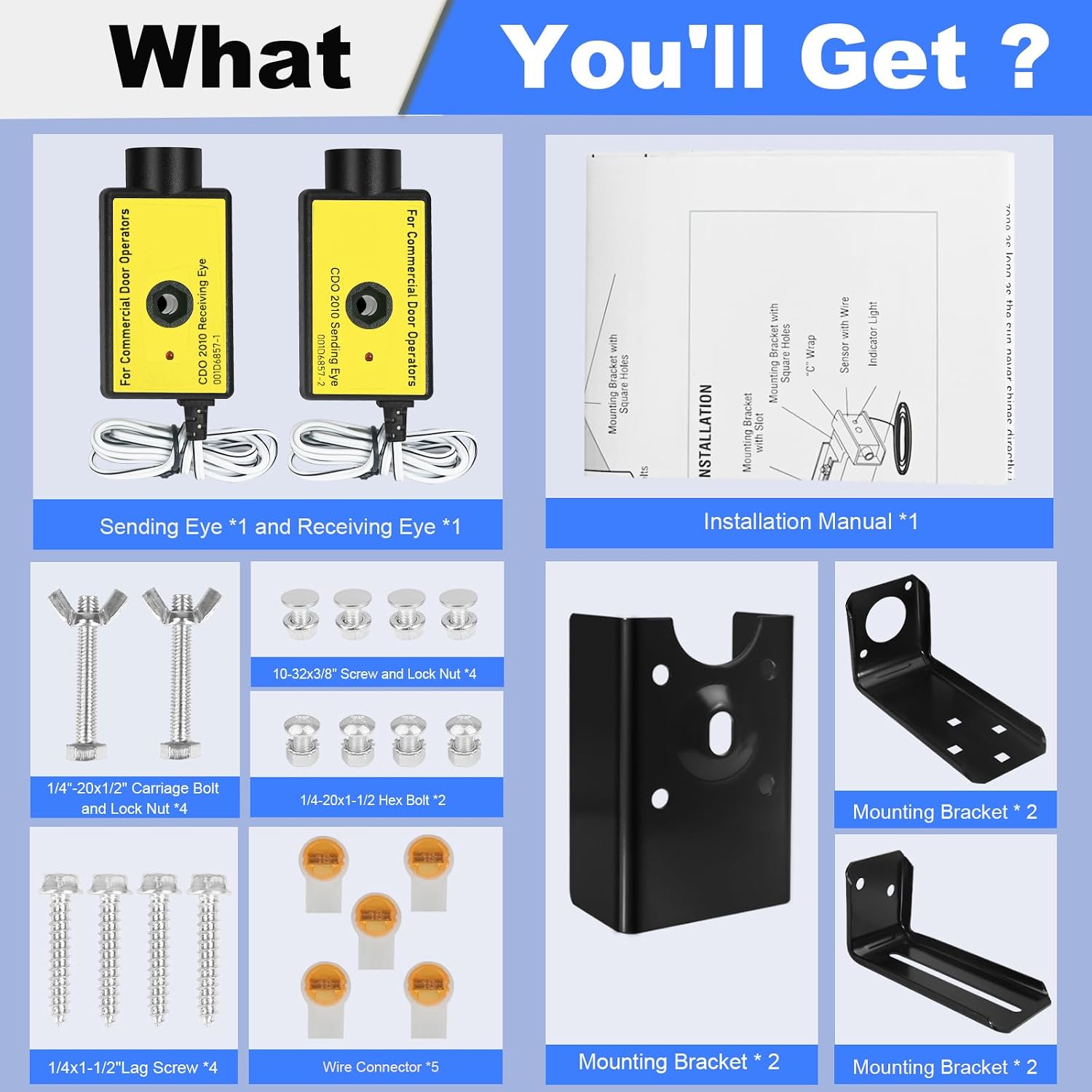 CPS-U Commercial Photo Eyes fit for LiftMaster Safety Sensors Door