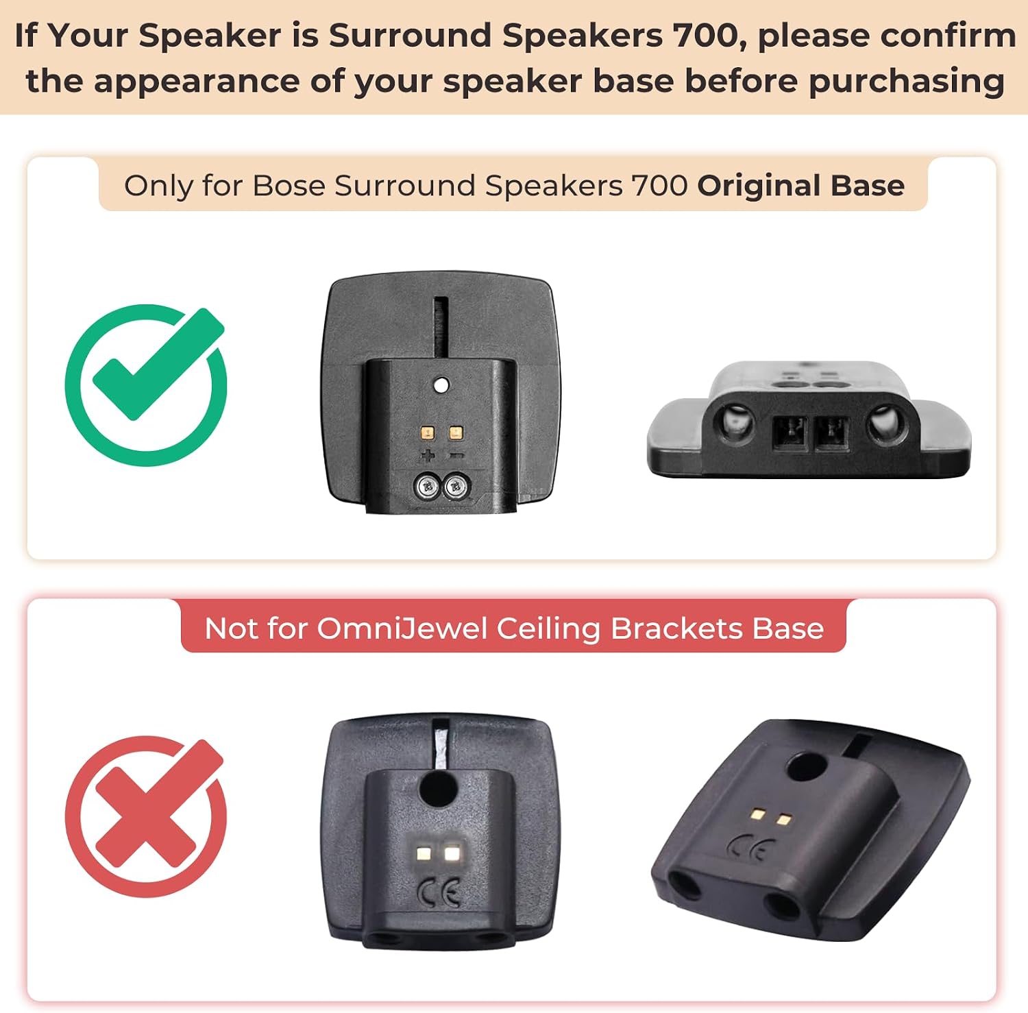 Height Adjustable UFS-20 Stand for Bose Speaker Stands, with Slideconnect Bracket