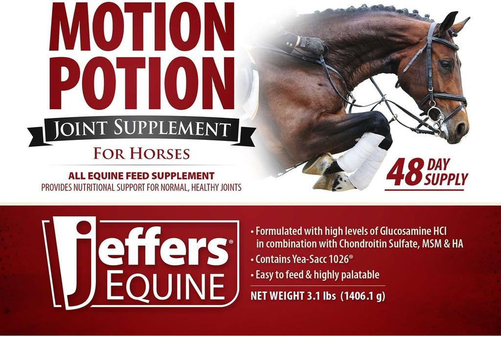 Motion Potion Horse Joint Supplement Pellets – Glucosamine HCL, MSM, Chondroitin, Hyaluronic Acid, Vitamin C & E