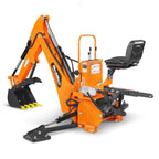 9' Tractor Backhoe Attachment with Mechanical Thumb, 15" Bucket, ISO/SAE Switchable Controls, Self-Contained