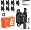 Ignition Coils & Iridium Spark Plugs & Wires Set Fit for Chevy Silverado Tahoe Suburban Avalanche Express GMC Sierra