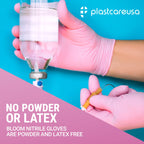 100 Large Nitrile Exam Disposable Gloves, Latex & Powder Free