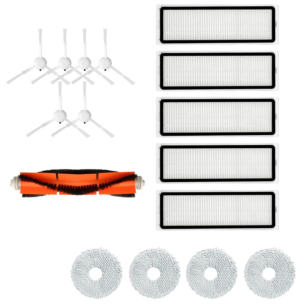 LICHIFIT 1 Main Brush + 6 Side Brushes + 5 Filters + 4 Wipes Replacement Parts for Dreame Bot L10s Sweeper Accessories Set