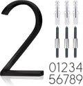 5" Stainless Steel Floating House Number, Metal Modern House Numbers (2) | Outdoor Signs, Mailbox Decor Number for