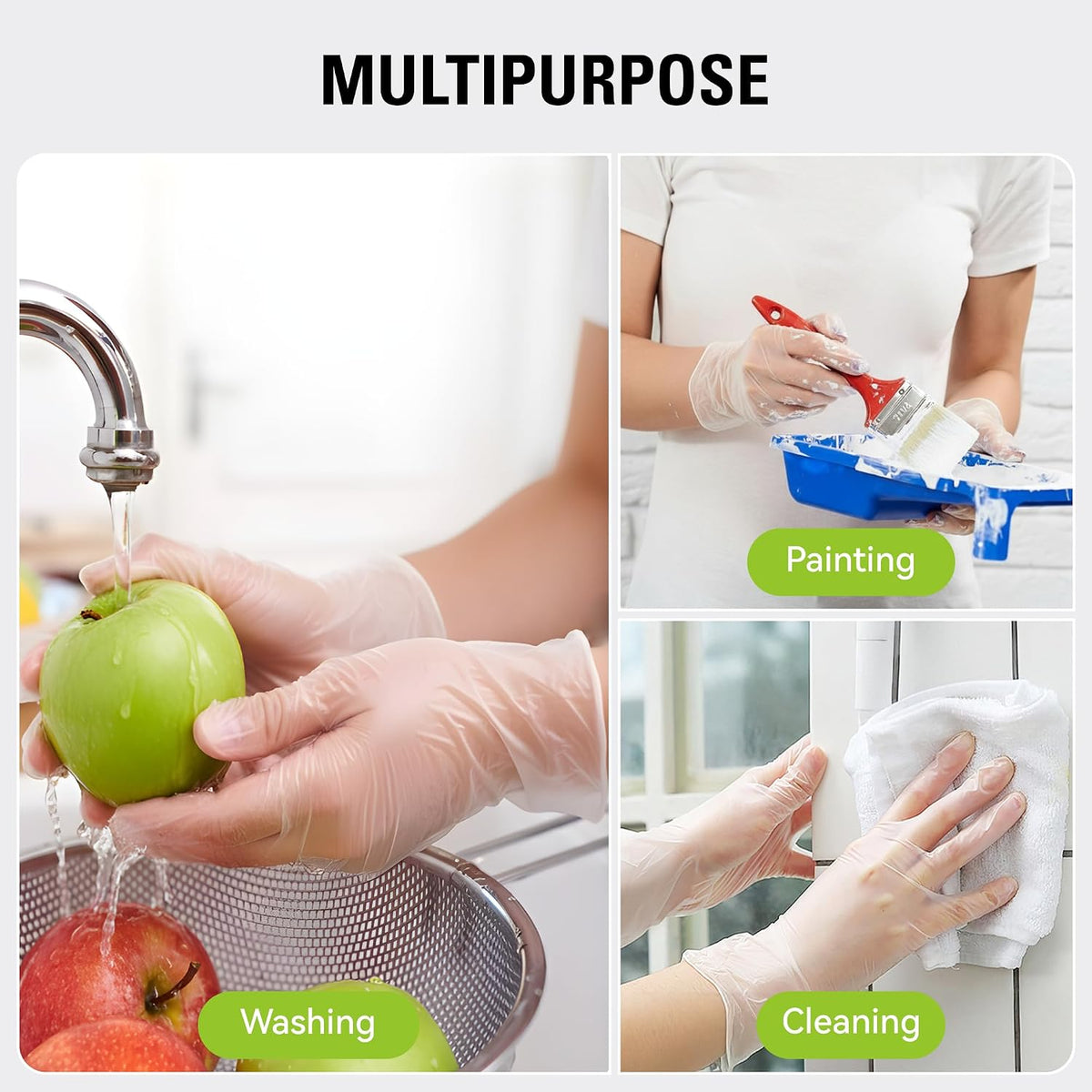 Disposable Vinyl Gloves, Food Safe