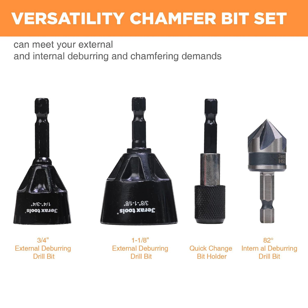 Carbide Chamfering Bit Set Uniburr Deburring Tool