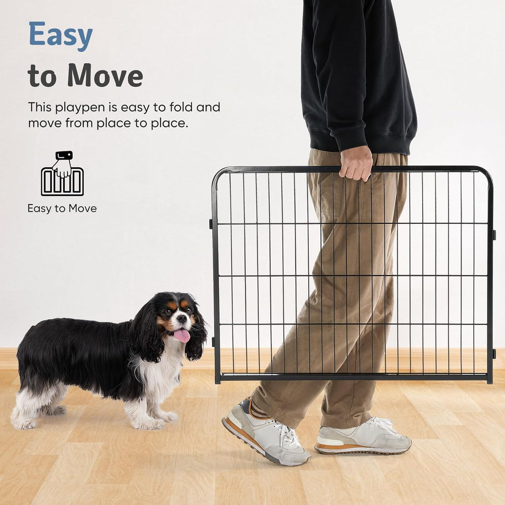 Dog Playpen 8 Panels 32 Inch Indoor Outdoor Metal Pet Fence