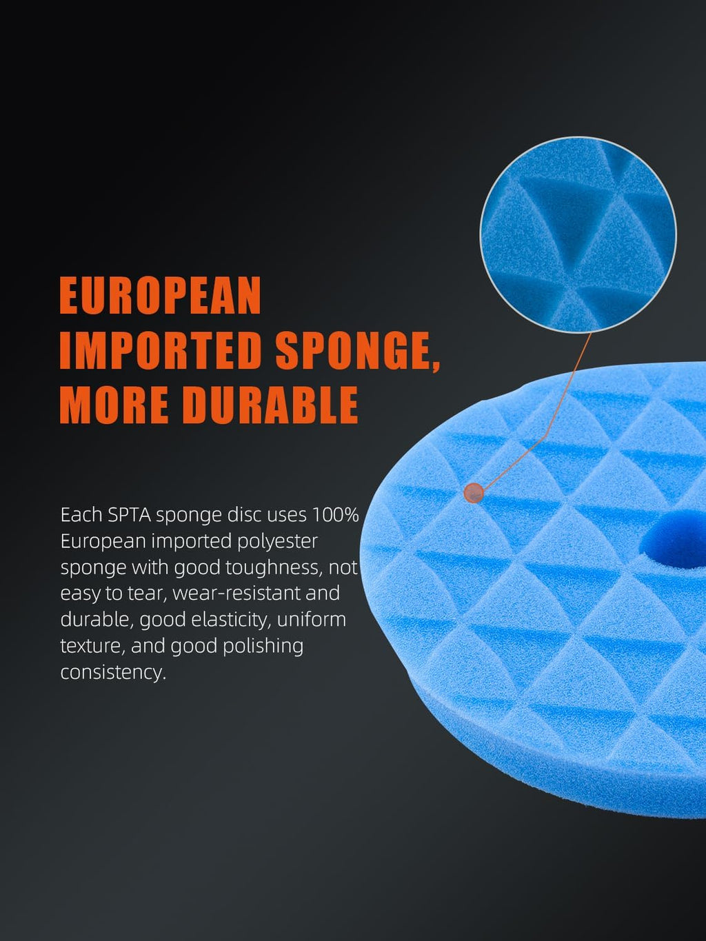 Polishing Pads, 5Pc 5 Inch 125mm Orbital Buffer Polisher Pads and 1Pc Microfiber Buffing Pads, Foam Polish Pad for