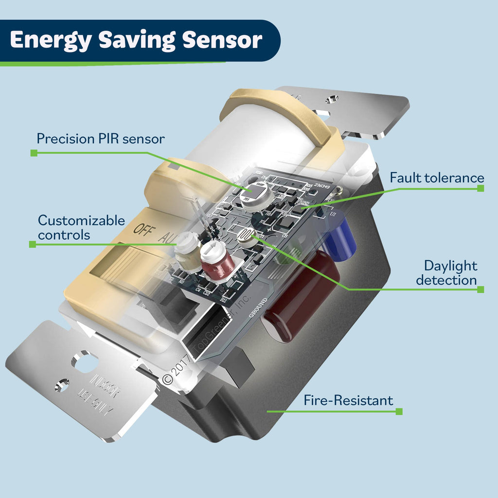 in Wall PIR Motion Sensor Light Switch, Need Neutral Wire, Gold