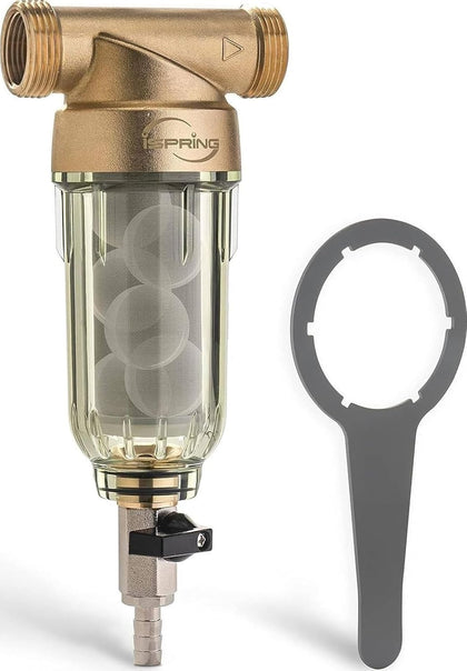 WSP-50SL Spin Down Sediment Filter, Sediment Buster, 50 Micron | 2-in-1 Whole House Prefilter, Siliphos Scale