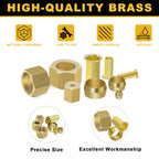 Siptenk 255PCS Brass Compression Sleeves Ferrules Inserts Nuts Fittings