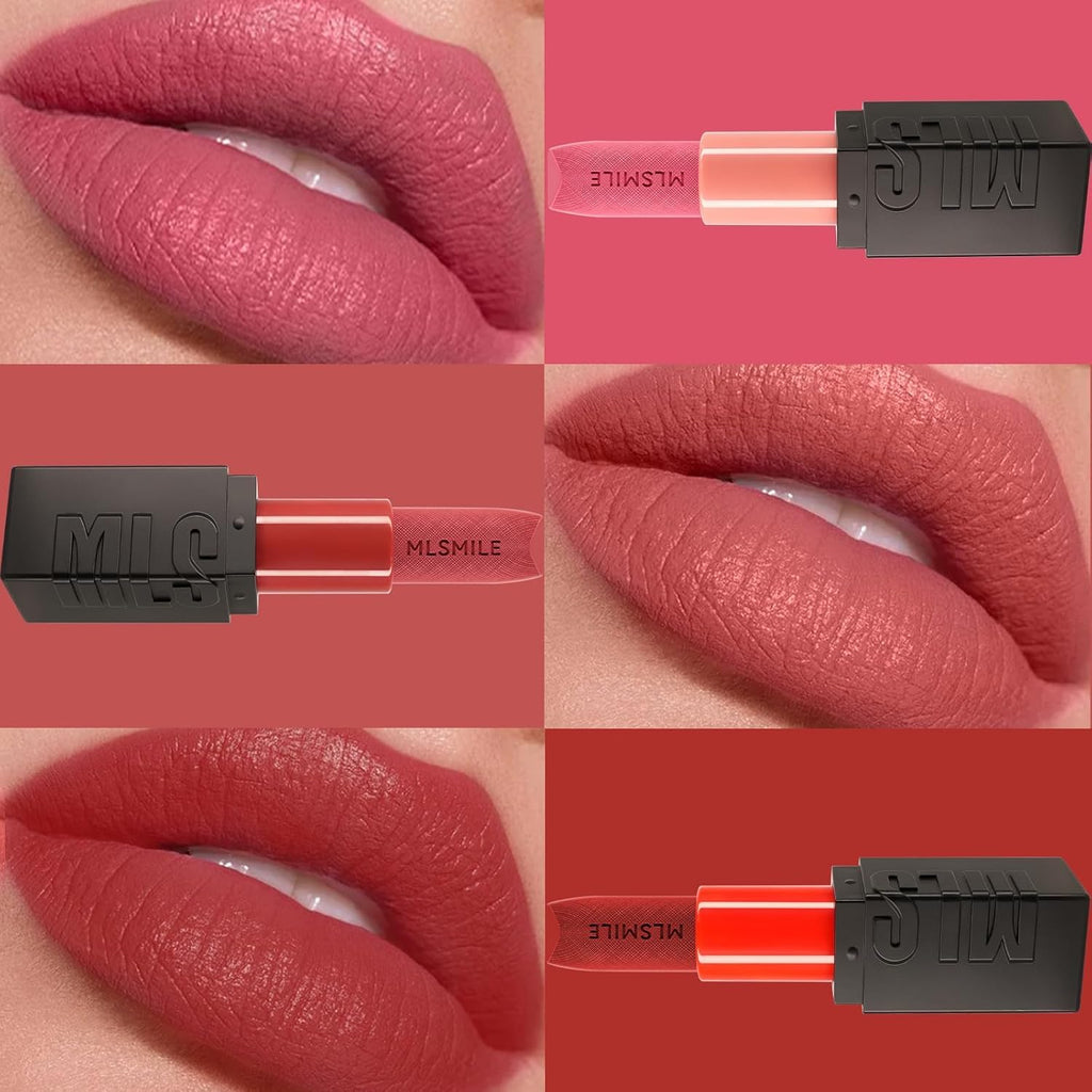 Matte Velvet Lipstick Set 3PCS, Long Lasting Lip Stain Gift