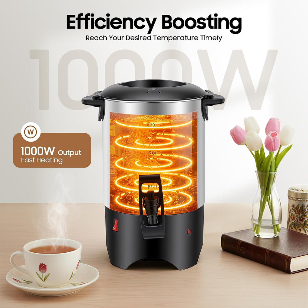 Coffee Urn 5.2L, 40 Cup Commercial Coffee Maker with Reusable Strainer