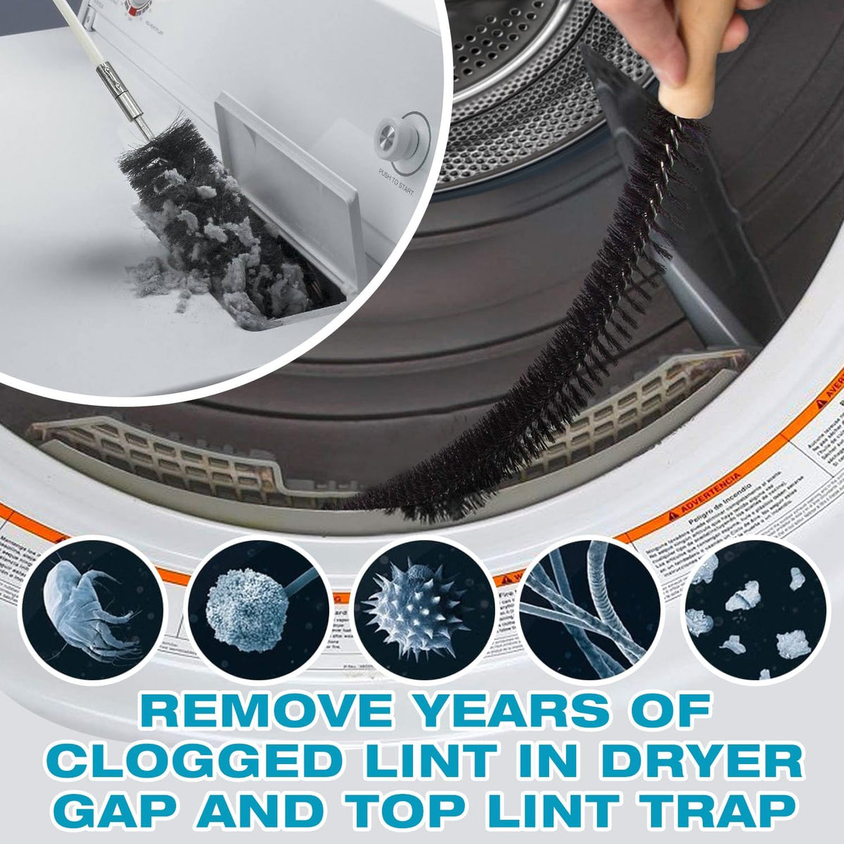 58-Pieces 35-Feet Dryer Vent Cleaner Kit, Dryer Cleaning Tools