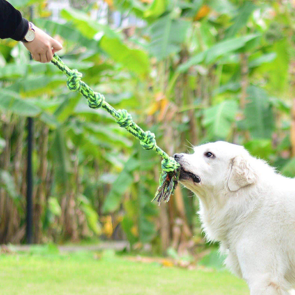 Dog Toys for Large Dogs and Aggressive Chewers, Indestructible XL Durable Dog Toy,5-Knot Rope Tug,Heavy Duty Chew