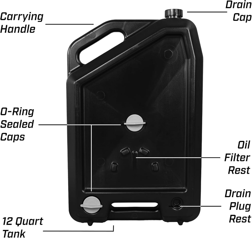 CHAPIN 78005 12-Quart Low-Profile Oil Drain Pan, Splash-Free Design