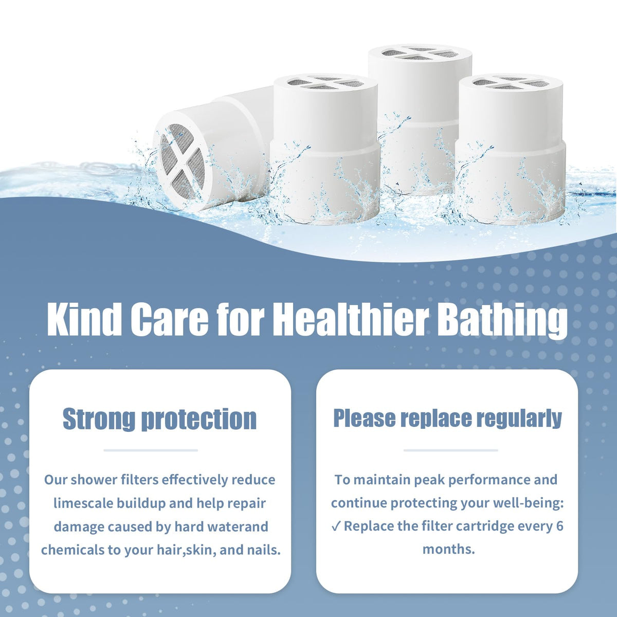 Shower Head Filter Replacement Compatible with Jolie, Mist&aguacero,4-Pack
