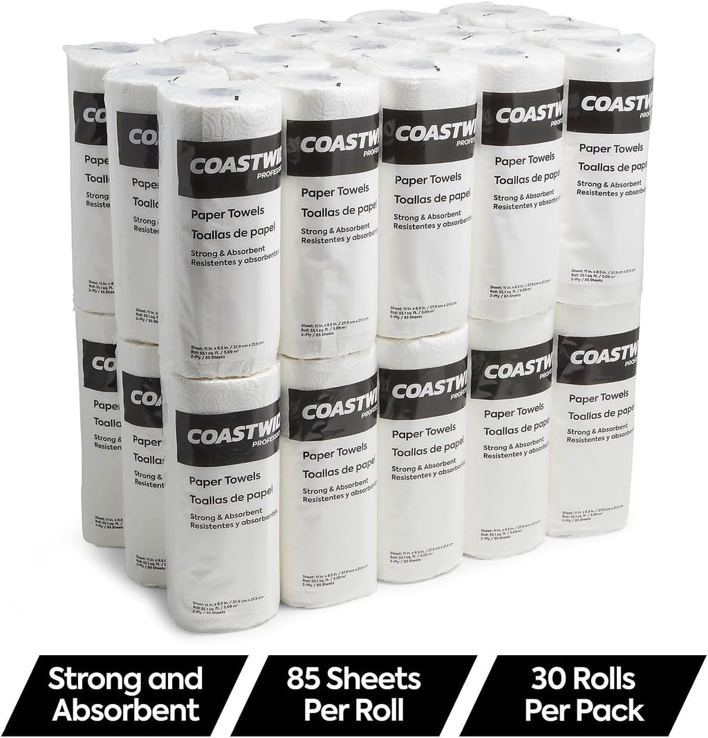 Professional Paper Towels, 2-Ply, 85 Sheets/Roll, 30 Rolls/Pack