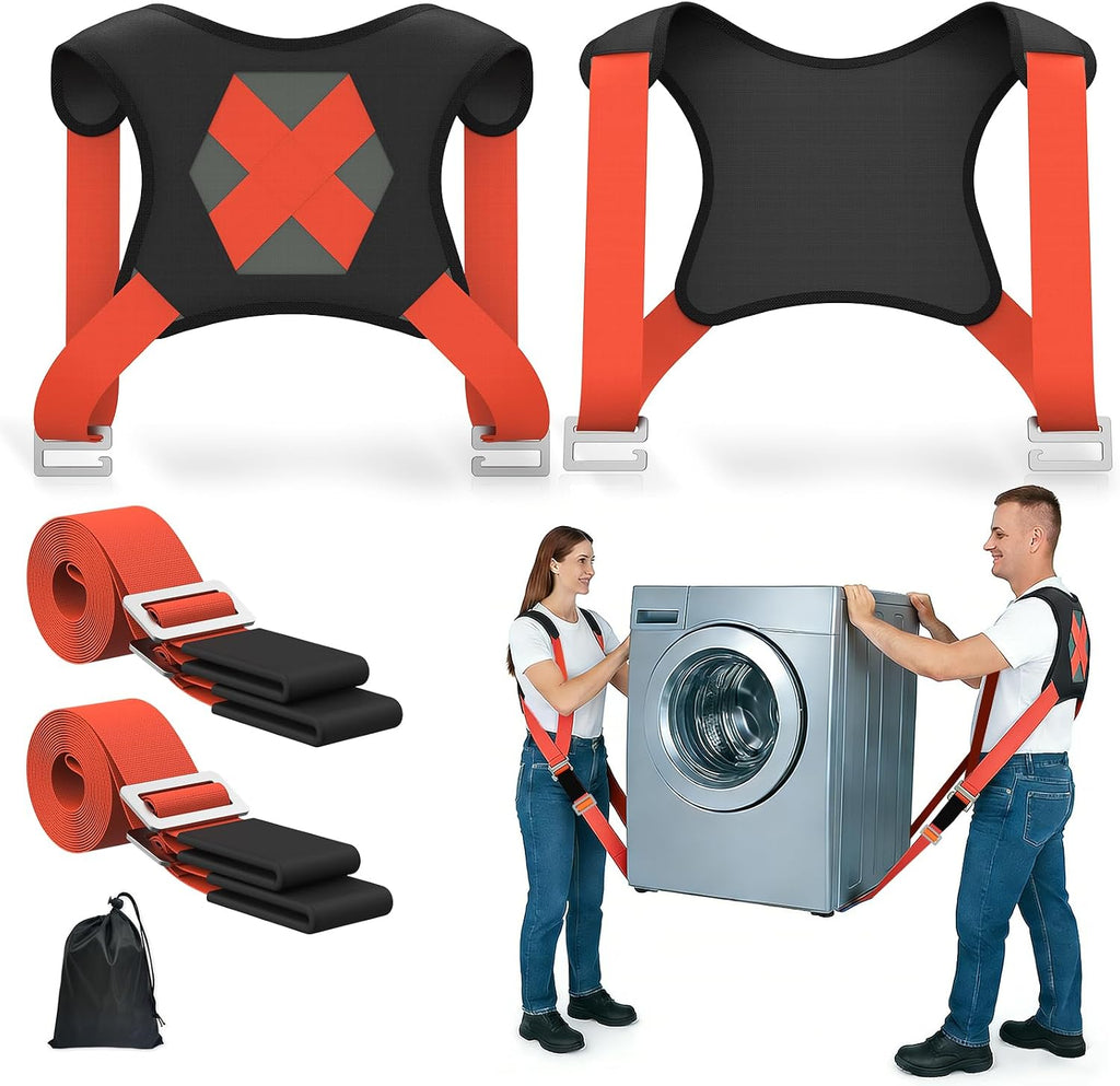 Moving Straps for Lifting 2-Person: Shoulder Lifting & Moving System | Padded Back Support Shoulder Forearm Mode 2