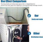 BYQQ U-Shaped Washing Machine Drain Hose Hook 1PK- Durable Material, Fits Multiple Washer Models, Solves Drainage Issues