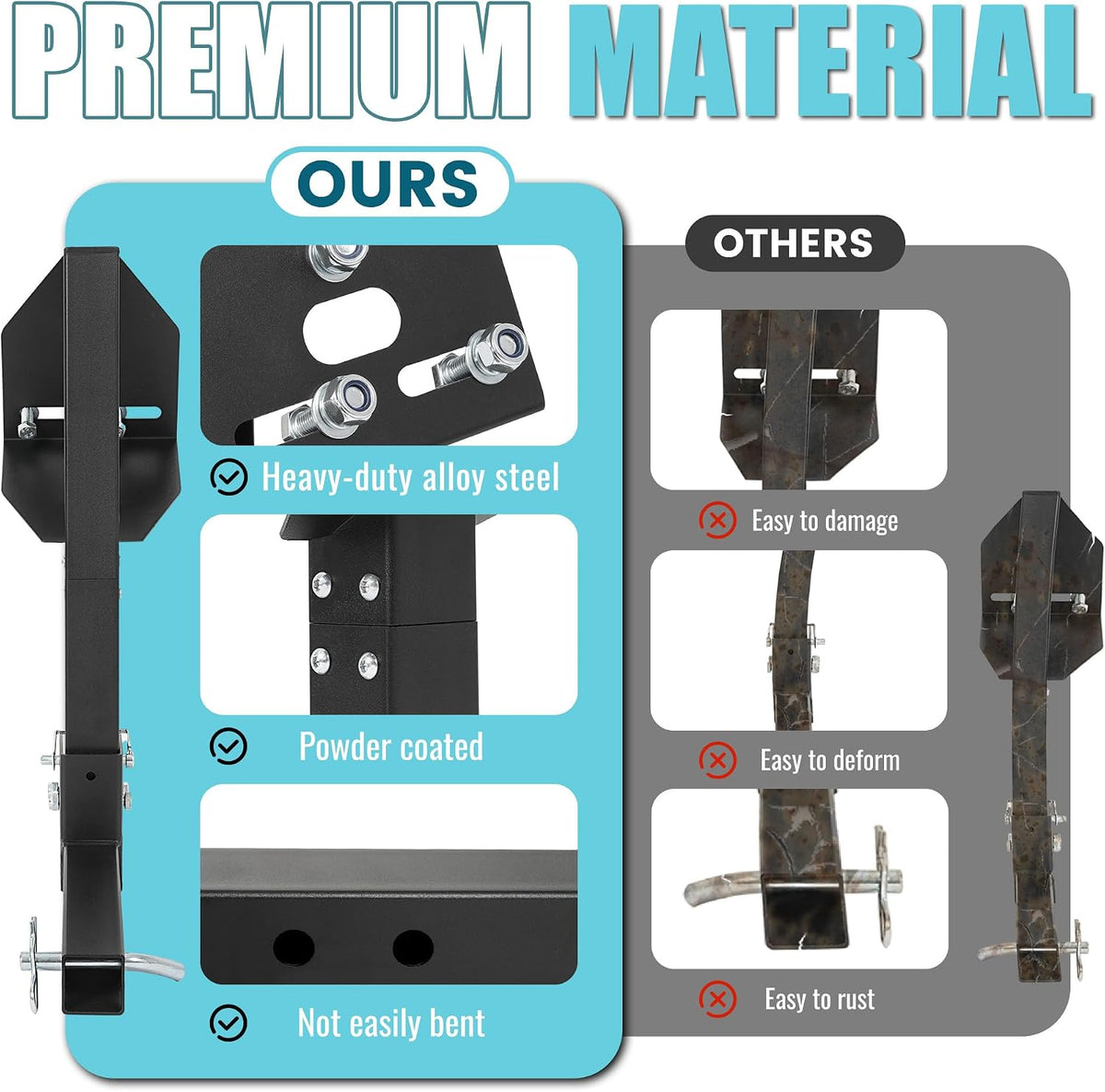Trailer Hitch Spare Tire Carrier Compatible with Truck SUV Vans