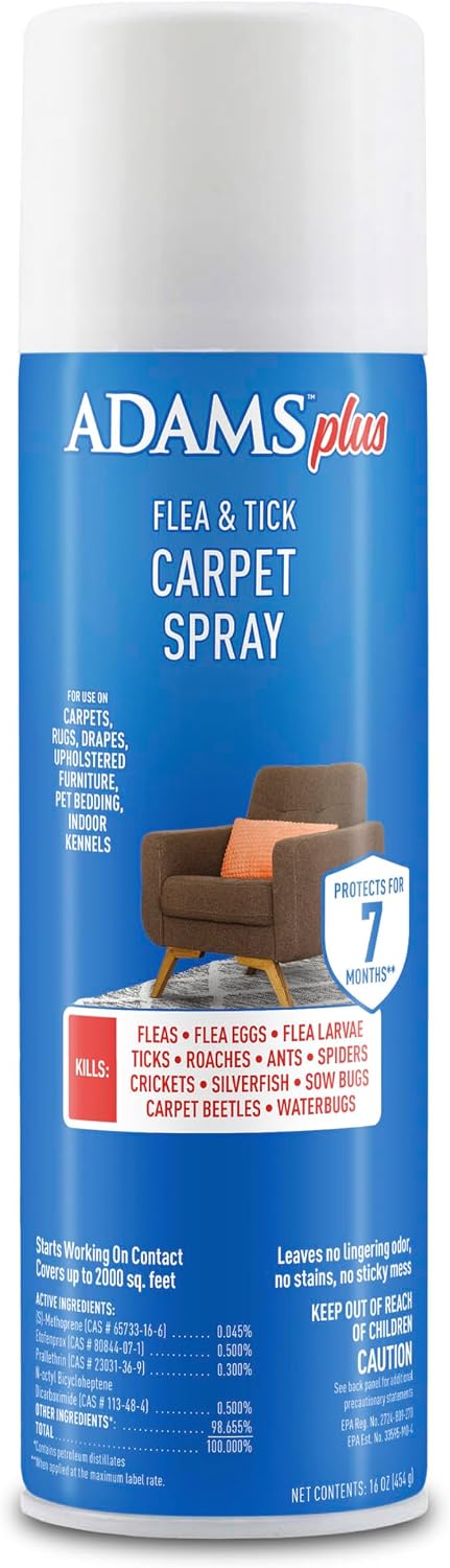 Plus Flea & Tick Carpet Spray, Flea Spray for Home, 16 Oz