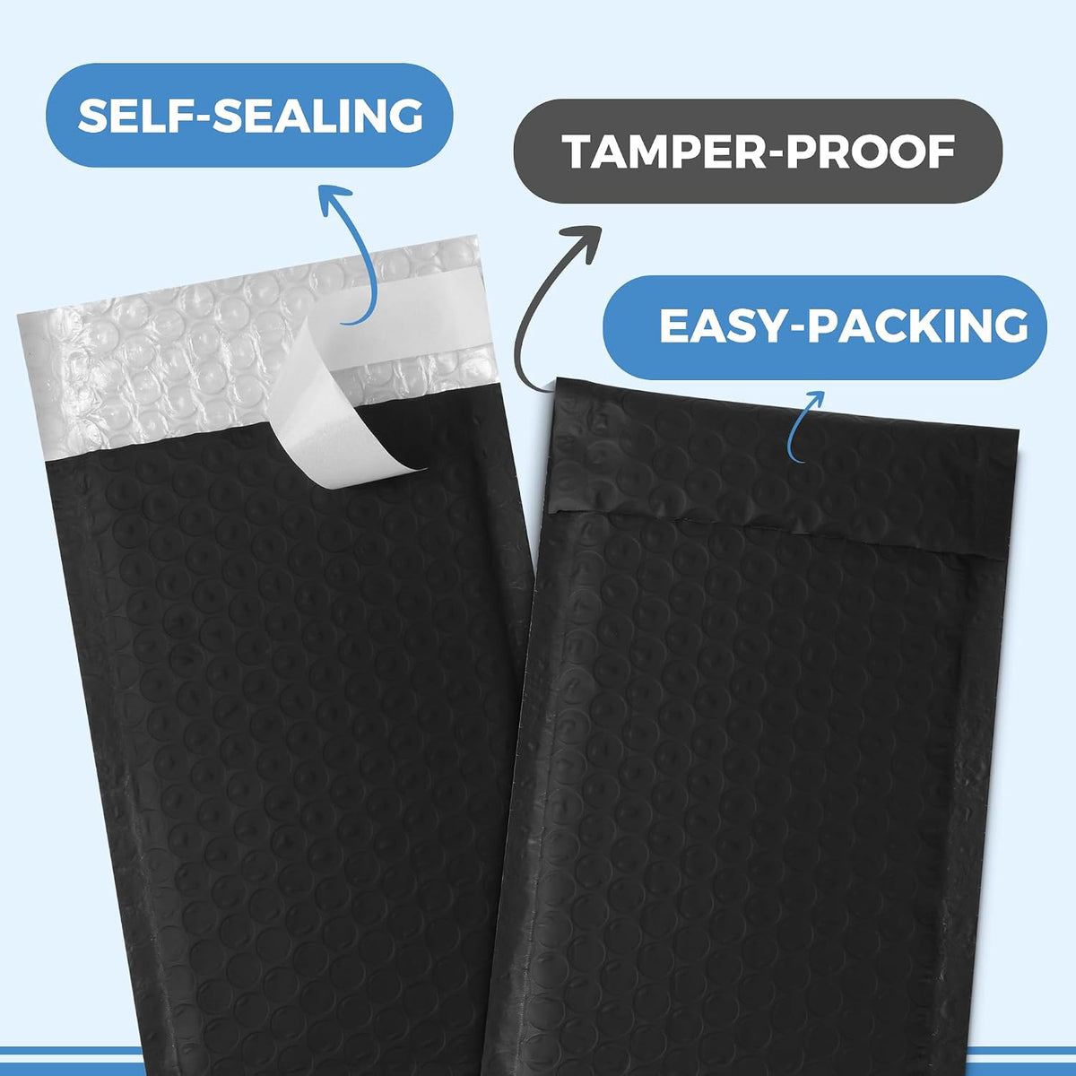110-Pack Bubble Mailer 4'' x 8'' - Self-Sealing Waterproof Small Mailing Envelopes Padded Lightweight Shipping Bags