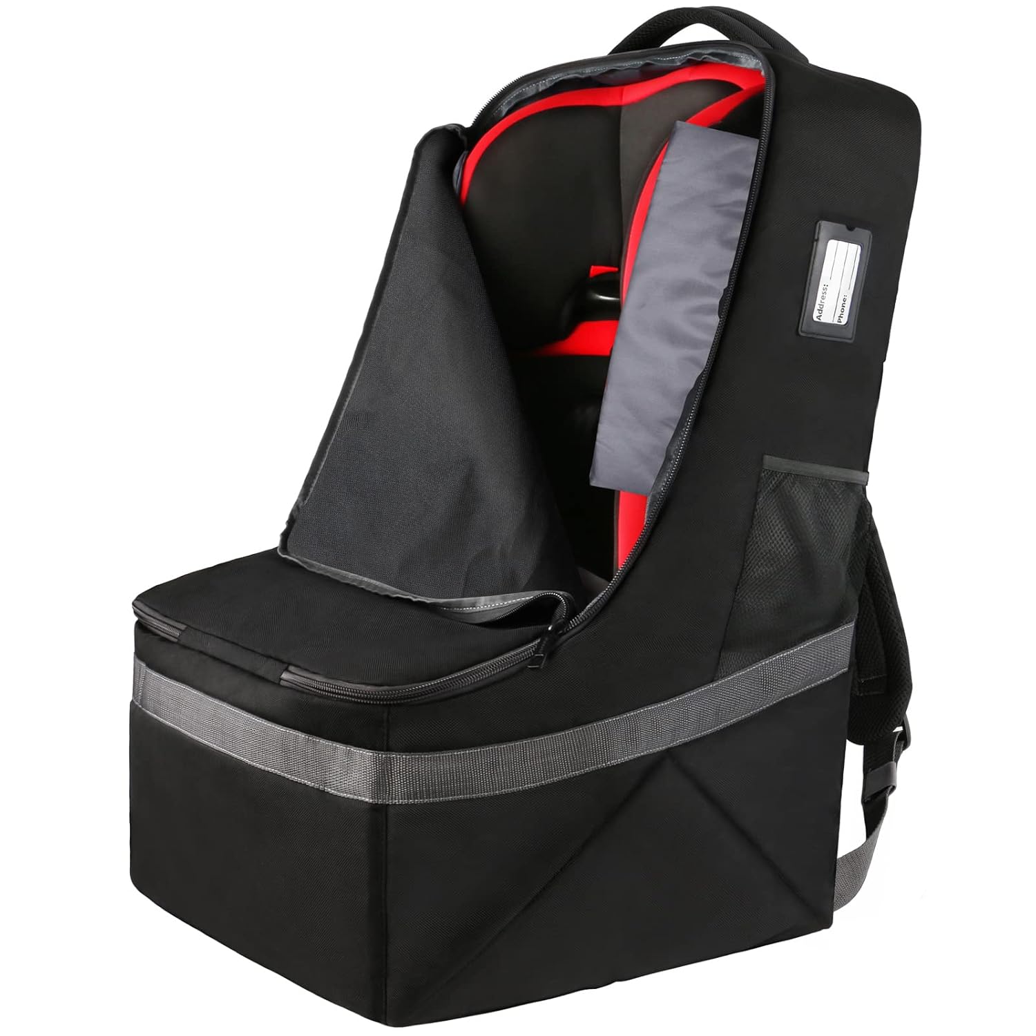 Padded Car Seat Travel Bag Backpack for Airplane, Heavy Duty Car Seat Bags for Air Travel, Carseat Cover for Airplane