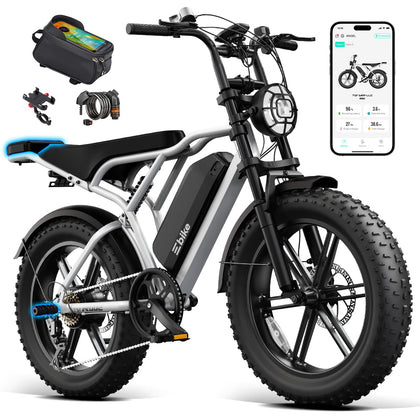TST R002 Electric Bike for Adults, 2000W Peak, 20" Fat Tire, 65-Mile Range