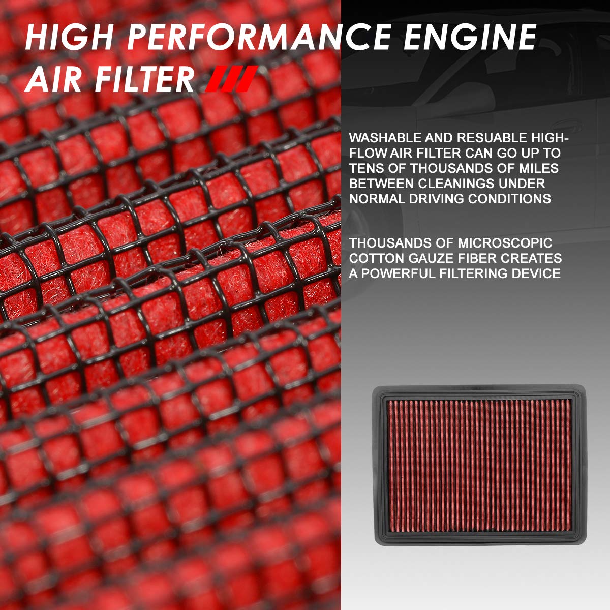 Auto Dynasty Engine Air Filter For 1999-2009 Buick Chevy Impala Pontiac