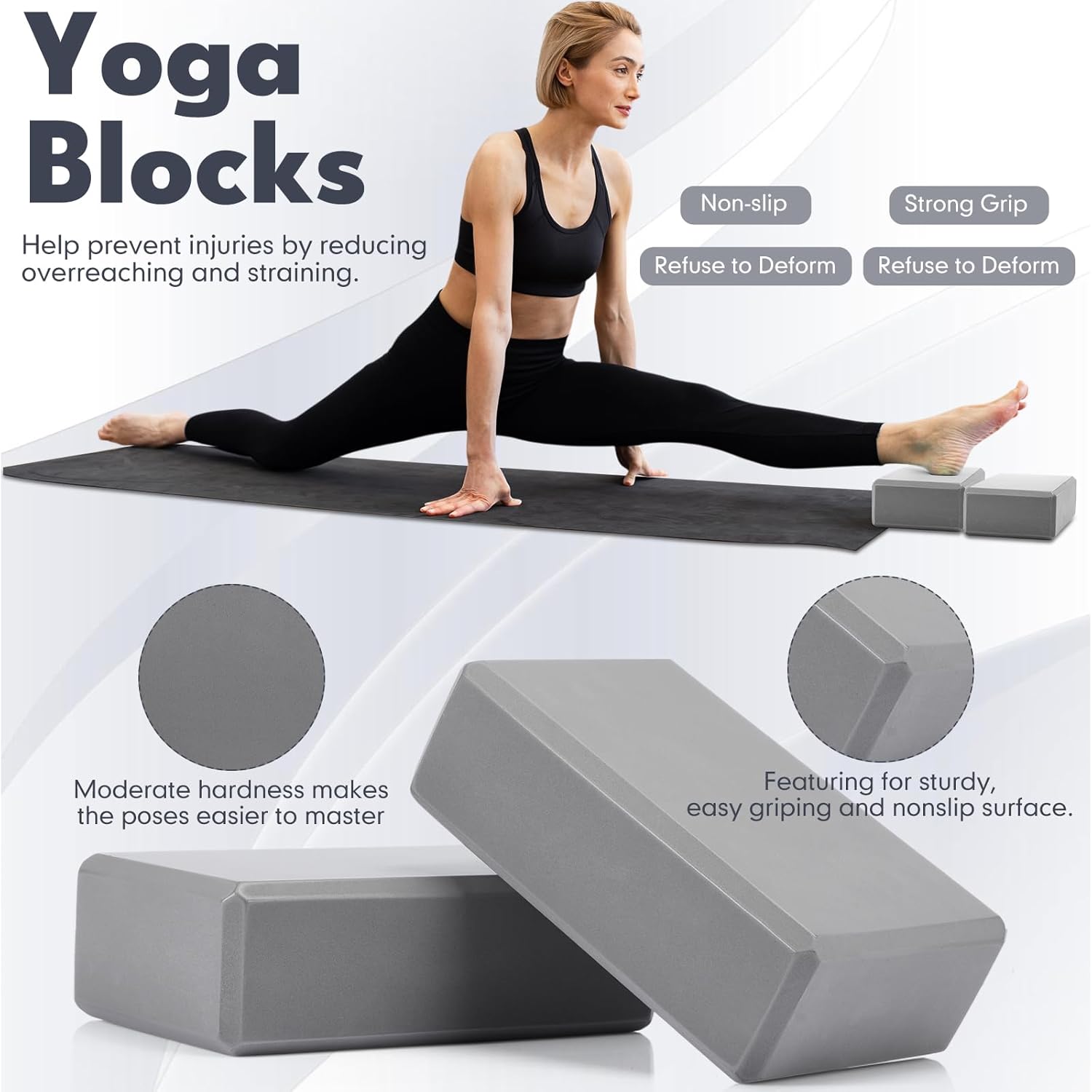 14 Pcs Yoga Kits for Home Workouts Pilates Equipment Set for Women Beginners, Hot Yoga Towel Blocks Strap, Knee Pad