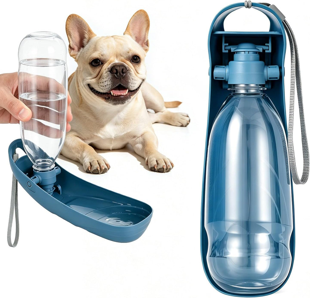 Portable Dog Water Bottle, 18.5OZ Large Dog Travel Water Bottle Leak-Proof Pet Water Dispenser with Carrying Lanyard